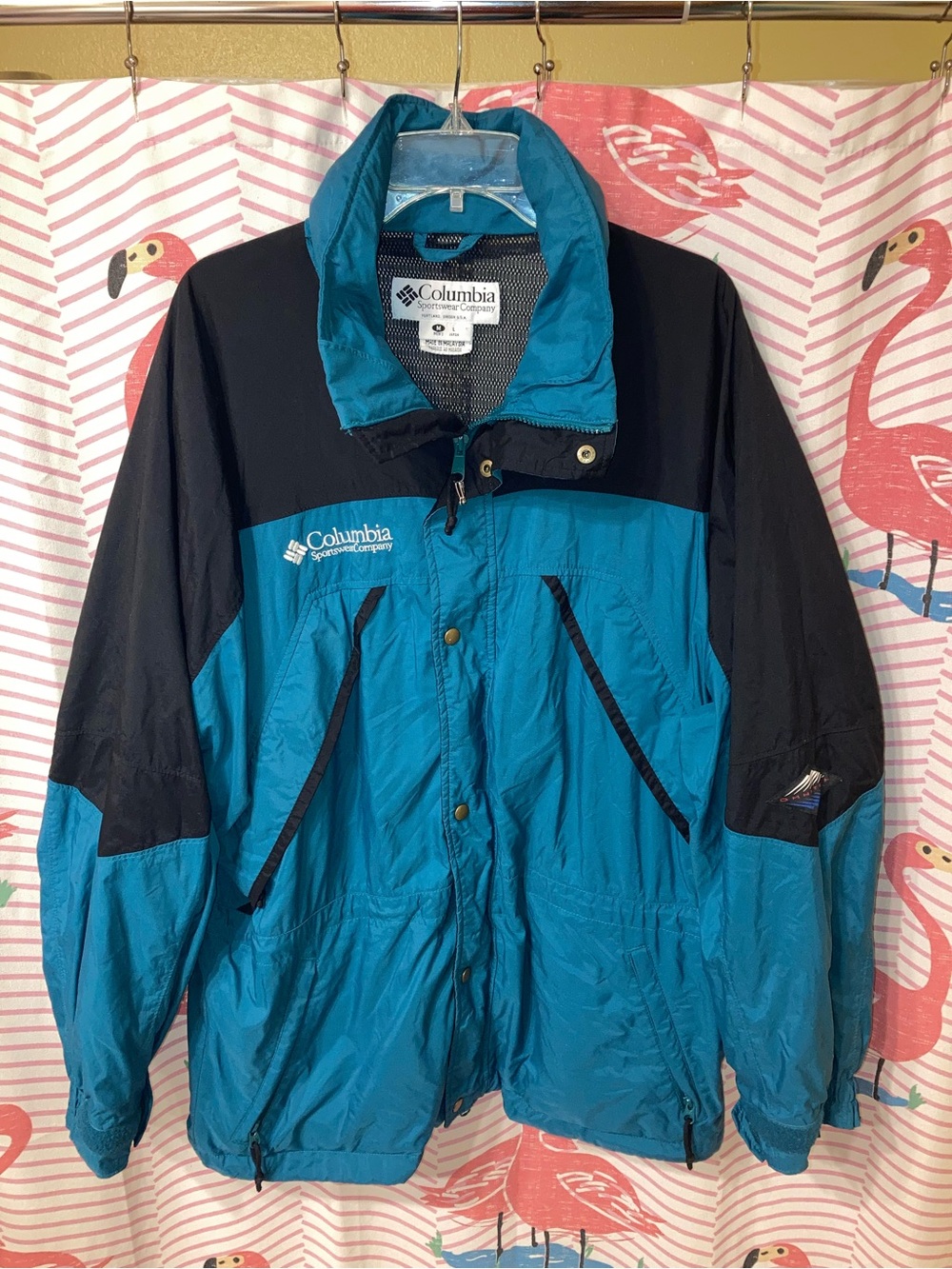 Columbia Men's Teal and Black Ski Jacket